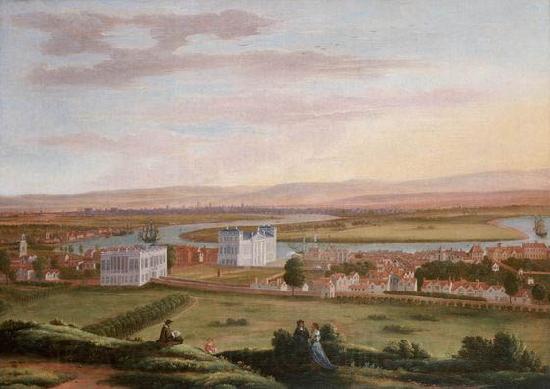 Hendrick Danckerts A View of Greenwich and the Queen's House from the South-East Norge oil painting art